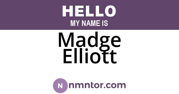 Madge Elliott