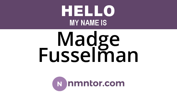 Madge Fusselman