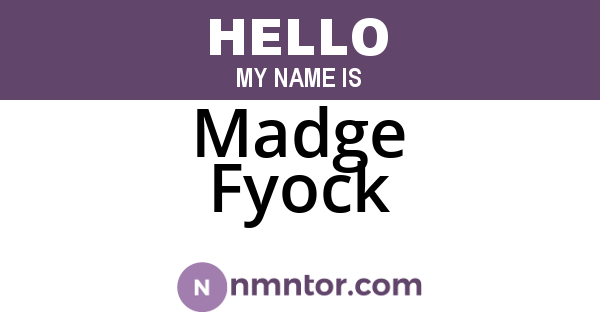 Madge Fyock