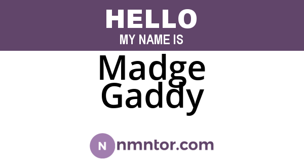 Madge Gaddy