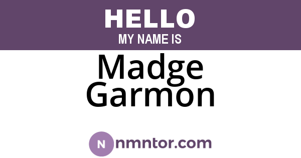 Madge Garmon