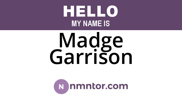 Madge Garrison