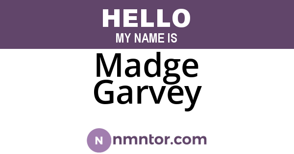 Madge Garvey