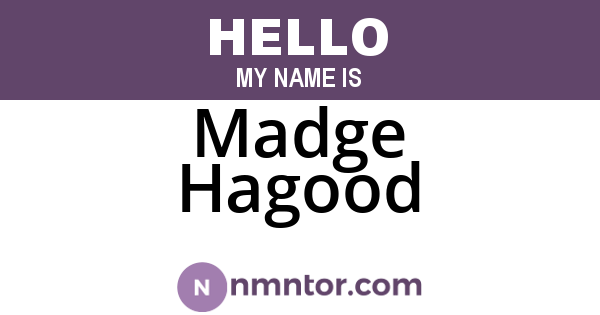 Madge Hagood