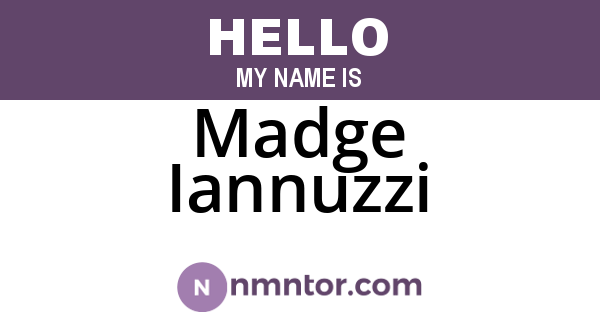 Madge Iannuzzi