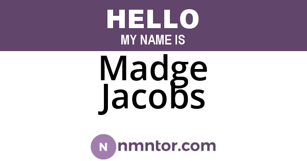 Madge Jacobs