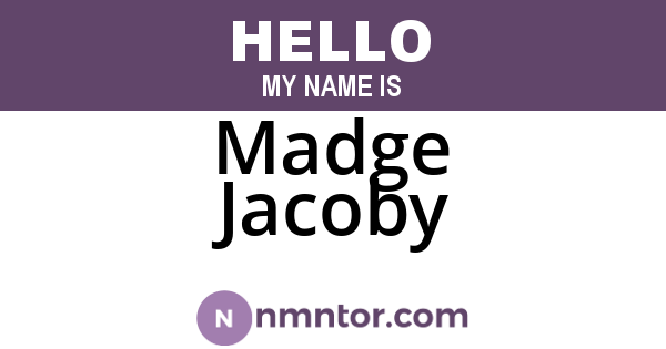 Madge Jacoby