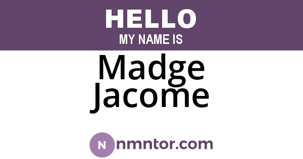 Madge Jacome