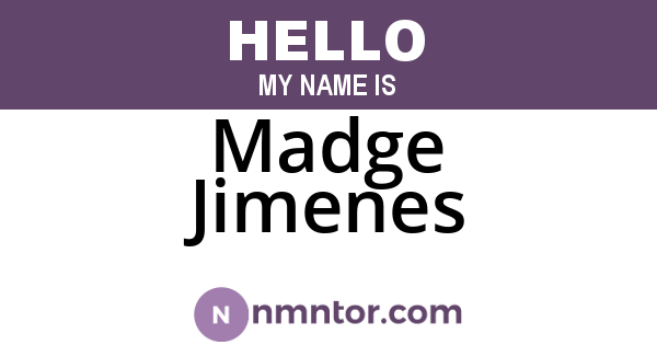 Madge Jimenes