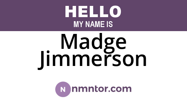 Madge Jimmerson
