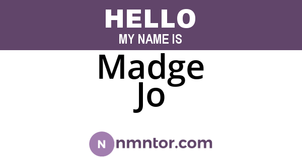 Madge Jo