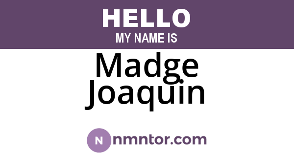 Madge Joaquin
