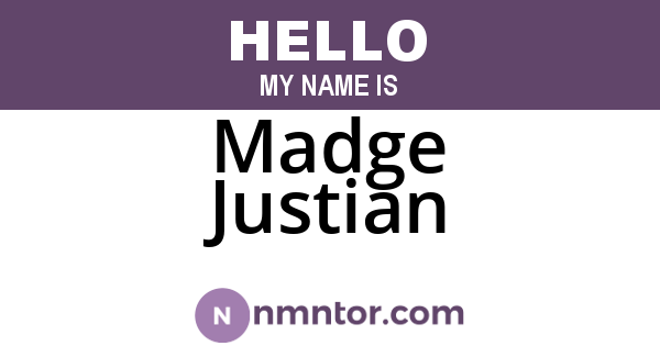 Madge Justian