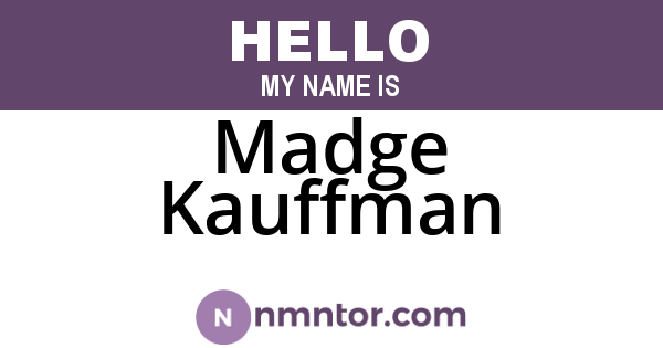 Madge Kauffman