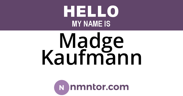 Madge Kaufmann