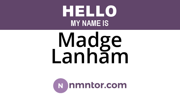 Madge Lanham