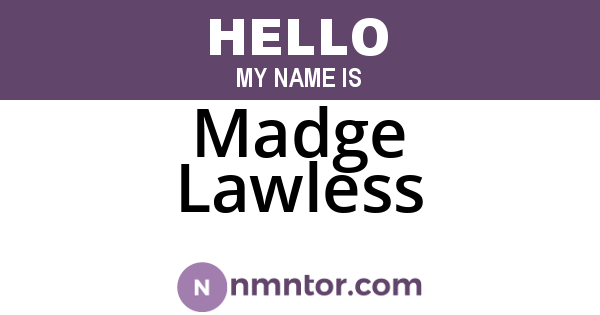 Madge Lawless