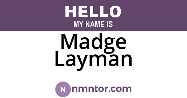 Madge Layman