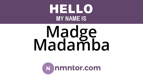 Madge Madamba