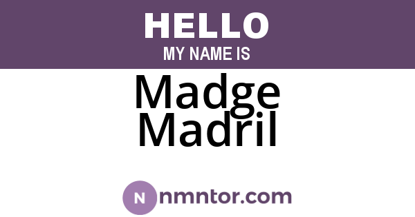 Madge Madril