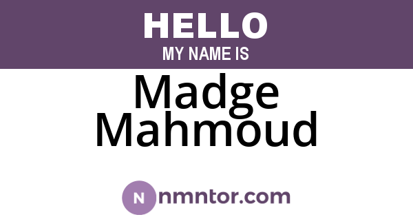 Madge Mahmoud