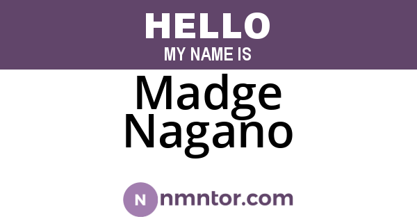 Madge Nagano