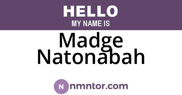 Madge Natonabah