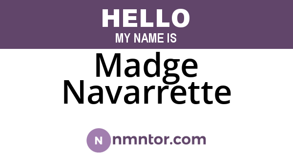 Madge Navarrette