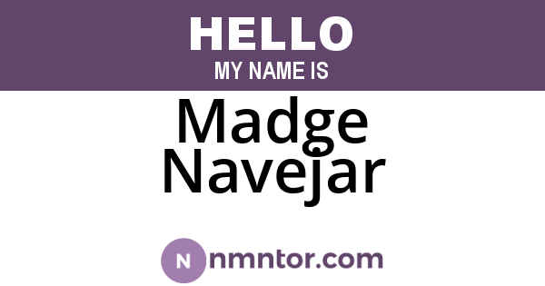 Madge Navejar