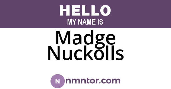 Madge Nuckolls