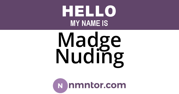 Madge Nuding