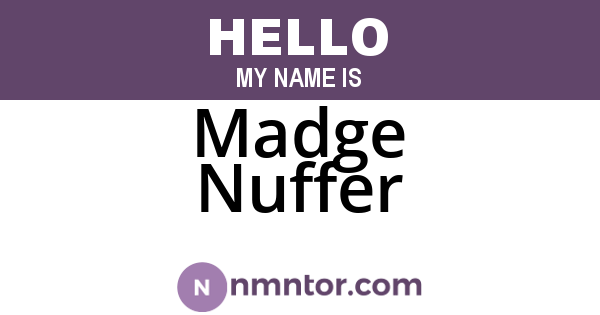 Madge Nuffer