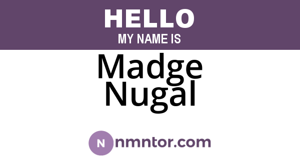 Madge Nugal