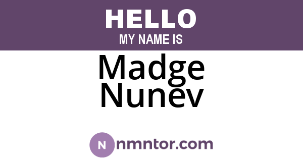Madge Nunev