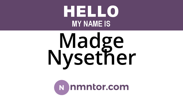 Madge Nysether