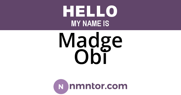 Madge Obi