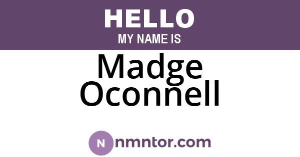Madge Oconnell