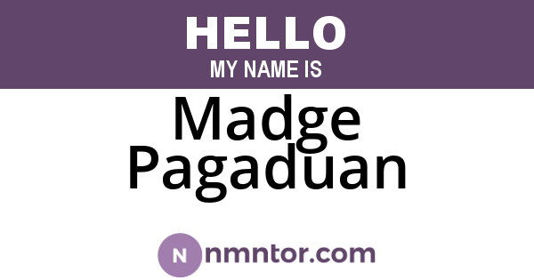 Madge Pagaduan