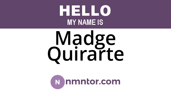 Madge Quirarte