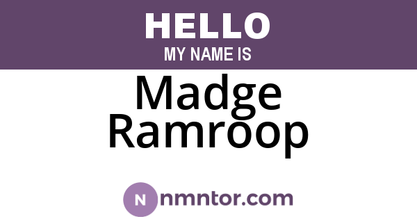 Madge Ramroop