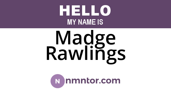Madge Rawlings