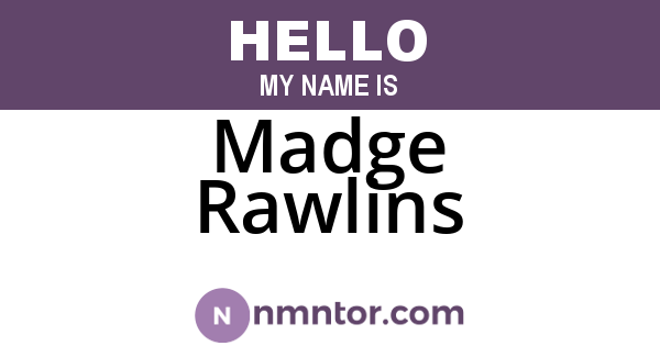 Madge Rawlins