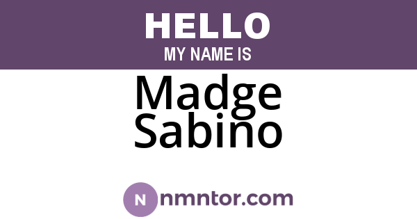 Madge Sabino