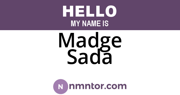 Madge Sada
