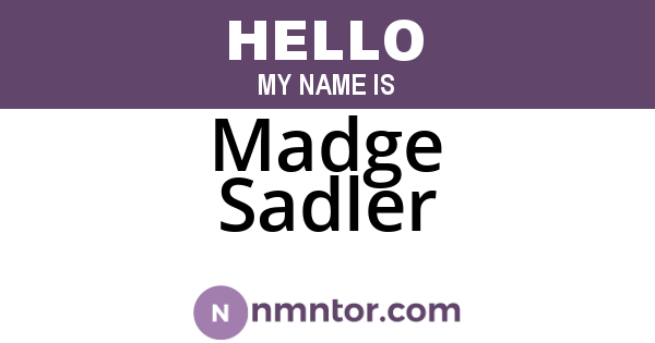 Madge Sadler