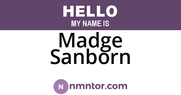 Madge Sanborn