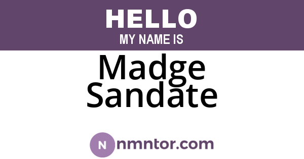 Madge Sandate