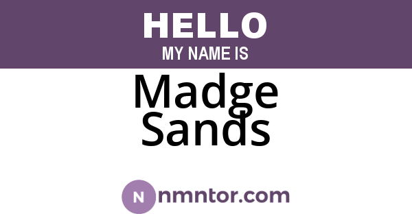 Madge Sands