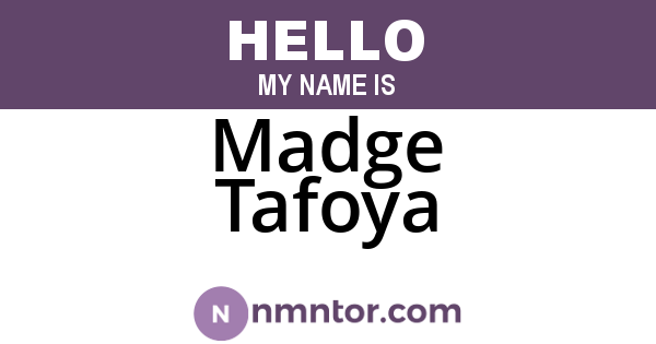 Madge Tafoya
