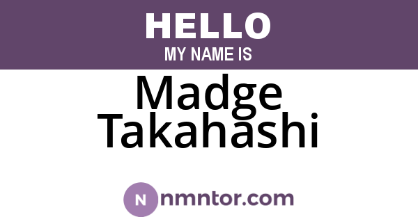 Madge Takahashi